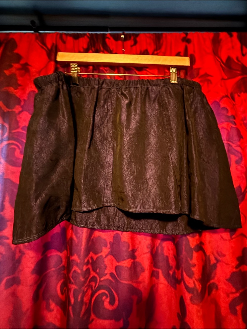 Purple Iridescent Crinkle Mini Skirt